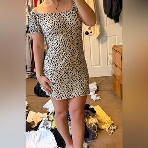 Stylish Black and White Polka Dot Dress